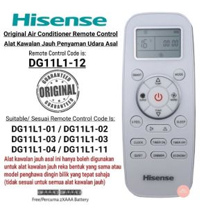 Hisense Air cond Air conditioner Remote Control DG11L1-12 ( Original OR High Quality Replacement Remote Control )