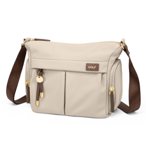 GOLF QUALITY Shoulder Crossbody Bag Women Nylon Cross Body Bags Ipad Casual Handphone Pouch Sling Bag Waterproof Anti Theft Multi Pocket Ladies Handbag Small Black