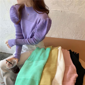 เสื้อสเวตเตอร์คอวีแขนยาวทรงพอดีตัวสำหรับผู้หญิงในฤดูใบไม้ร่วงและฤดูหนาว สไตล์สตรีท เสื้อคลุมกันหนาวแบบสวมหัว