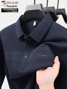 TUCANO | Mens Pure Color Long Sleeve Casual Polo Shirt