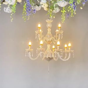 Elegan Home Lampu /Gantung Kristal Akrilik Isi 6/8/8+4 Bola Lampu/ Dekorasi Termasuk Bohlam Lampu Gantung Dekorasi/Lampu Gantung Kristal/ Akrilik Bohlam Termasuk Bohlam Lampu Gantung Dekorasi