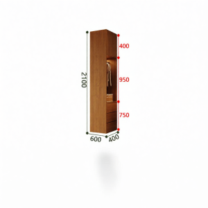 Custom ENF Grade Oak Wooden Wardrobe Home Bedroom Split Design Nature Style