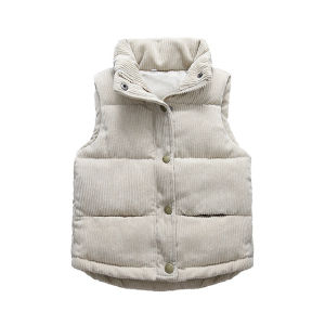 Kids Thick Vests Cold Winter Baby Girl Sleeveless Jacket Thicken Velvet Coats Boys Jackets Warm Coats Toddler Children Vest