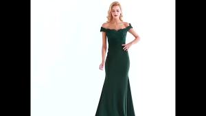 Babyonlinedress | BABYONLINE Nữ Nàng Tiên Cá Dạ Hội Đầm Maxi Ren Thanh Lịch Lệch Vai Chính Thức Tiệc Dạ Hội Áo Choàng Dài Tới Sàn Phong Cách Cổ Điển