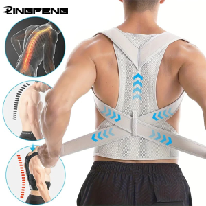 Reinforced Belt Lumbar Column Posture Corrector Vest Adjustable Back Support Strap Shoulder Spine Brace Neck Stretcher Trainer