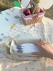 Baby Outing Stroller Portable Bag Baby Bottle Daily Necessities Storage Bag Bear Multifunctional Storage