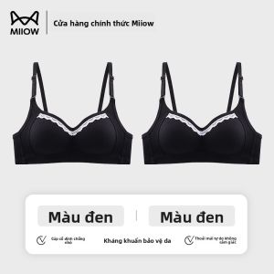 Áo ngực học sinh MiiOW Cat Person định hình không gọng có lót ren thoáng khí