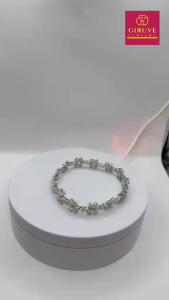 Certified Moissanite Jewelry Brilliant Pear Cut Tennis Bracelet 925 Sterling Silver 7.5 inches with GRA Certificate