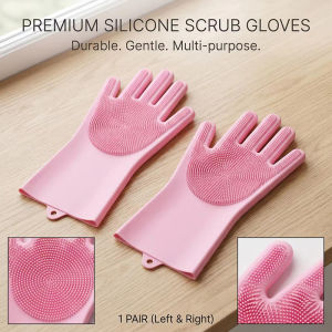 Waterproof Silicone Dishwashing Laundry Gloves Kitchen Supplies Household Use No Harm To Hands Pet Bathing Cleaning Gloves Soft
