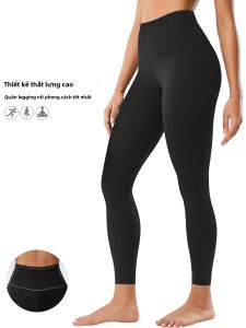 Quần Legging Nữ Cạp Cao Co Giãn Tốt Siêu Mềm Không Lộ Thích Hợp Cho Tập Luyện Yoga Chạy Bộ Thể Thao Dài Đến Mắt Cá Chân