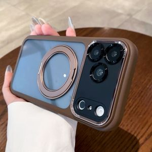 Luxury for Magsafe Transparent Kickstand Magnetic Case For iPhone 18 17 Pro Max 17Pro 18Pro CASE Acrylic Shockproof Bumper Cover