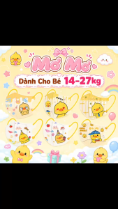 Khẩu Trang Con Vịt Vàng cho bé Gái bé Trai từ 14-27kg (Túi 10 cái)