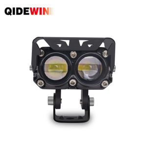 Dual Color LED Projector Lens Motorcycle Spotlight Double Lenses LED Work Light Yellow White Color Headlight for Offroad 4x4 SUV