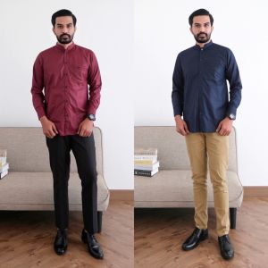 Elfara - Baju Muslim Baju Koko Pria ArtoOCER HERTOR Matt Toyobo lengan panjang