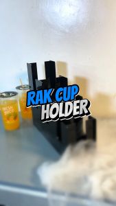 RAK CUP HOLDER 3 SLOT - DISPENSER ORGANIZER AKRILIK - COFFEE HOLDER ORGANIZER AKRILIK CAFE