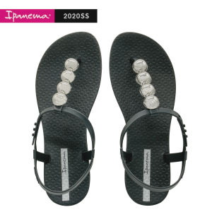 Ipanema Summer New Fashion Color Block Roman Style Flat Bottom Sandals Youth Womens Sweet Style Cross Banding Toe Post Sandals