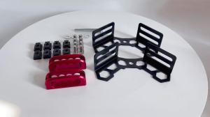 2PCS Red Bed Rail Cleats + Bed Rail Corner Gusset for 2005-2025 Tacoma/Tundra/HV - Replaces PT278-35160/35111/35112