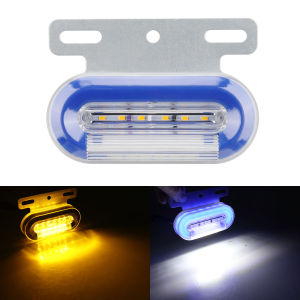 KEVANLY | 2Pcs 24V Truck Side Marker Light With Bracket Auto Signal Light For Trailers Truck Lorry Tractor Dual Color Rear License Plate
