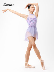 Sansha | Womens Ballet Unitard Painted Floral Sleeveless Skirt Dancewear