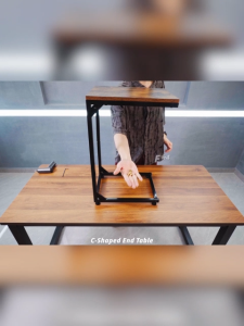 MMFO โต๊ะข้างเตียง โต๊ะทำงานโซฟา ขาได้รับการรองรับอย่างมั่นคง ขนาดเล็ก ประกอบง่าย การออกแบบกันน้ำ เหมาะสำหรับห้องนั่งเล่น ห้องนอน ห้องน