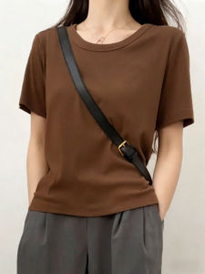 YAYANGREN | Slimming Oversized Brown T-Shirt