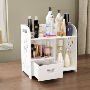 Tủ Đựng Đồ Treo Tường Đơn Giản Cho Phòng Tắm Và Nhà Bếp Giá Để Đồ Mỹ Phẩm Bằng Nhựa Không Cần Đục Lỗ 4 Lớp