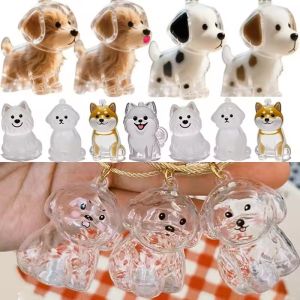ขายดี🔥4/6ชิ้นจี้กระเป๋าคู่รักขนสุนัขแมวหลายรูปแบบพวงกุญแจโปร่งใสจี้สำหรับเก็บขนสัตว์เลี้ยงเหมาะเป็นของขวัญหรือของที่ระลึก