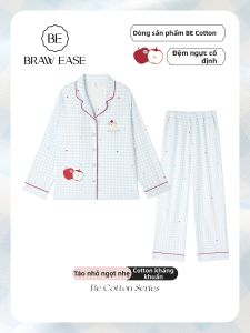 BE | Cotton Bra-Padded Sleepwear Homewear Long-Sleeved
