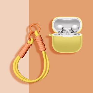 Soft Silicone Earphone Case For Huawei FreeClip 2 Cover Shockproof Headphone Shell For Huawei FreeClip Clip 2 With Lanyard