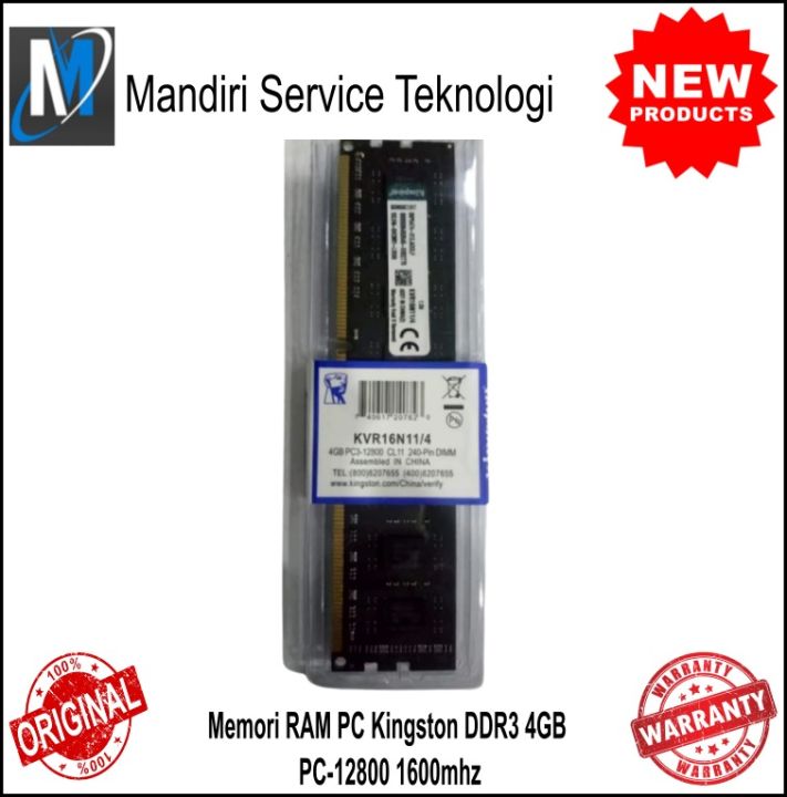 Pc3 12800 Kingston 4gb Ram Ddr3 Desktop RAM KINGSTON DDR3 4GB PC