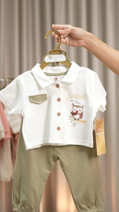 Elegant Kids ชุดเด็กผู้หญิง 12เดือน-3ขวบ ชุดเสื้อแขนสั้นพร้อมกางเกงขายาว ลายแคมปิ้งน่ารัก Collection | Babytrend