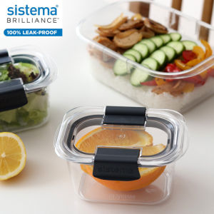 Lightweight Leakproof Microwave Heating Food Box Sistema Airtight Freshness Preserving Container European Style Single Layer Plastic Lunch Box