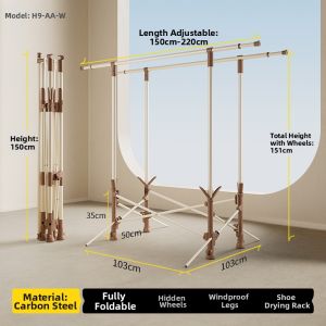 BIREN | Folding Floor Drying Rack for Multi Use