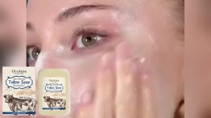 OCEAURA Tallow Soap Beef Tallow Soap Pure Tallow Balm Soap Bar for Sensitive Skin - Moisturizes Soothes and Hydrates 100g