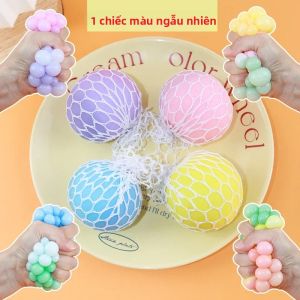 6CM Ba Màu Bột Nho Quả Bóng Tennis Bóp Đồ Chơi TPR Đàn Hồi Chậm Giải Nén Giảm Căng Thẳng Cho Người Lớn Và Trẻ Em Quà Tặng