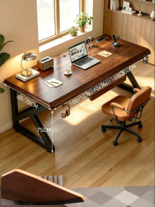 Ergonomic Solid Wood Desk for Gaming and Studying