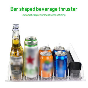 [Fast Delivery] Soda Can Dispenser for RefrigeratorSelf-Pushing Drink Organizer for Fridge Width Adjustable Fridge Organization Beer Pop Can Water Bottle Drink Dispenser for Fridge