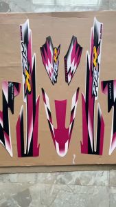 STRIPING STICKER yamaha fizr f1zr fiz r milenium 2000 MAGENTA PINK stiker kualitas terbaik termurah