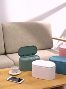 Press Top Small Desk Trash Can 1pcs