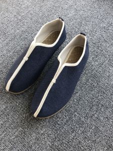 Meditation Householder Shoes Ancient Style Han Chinese Clothing Retro Chinese Old Beijing Cloth Shoes Chinese Style Linen Mens Shoes Lazy Shoes Low Ankle