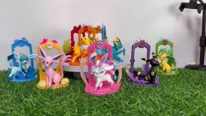 9pcs/Set Pokemon Eeveelution Figure Set Eevee Sylveon Espeon Glaceon Leafeon Box Anime Figure Toy Birthday Gift