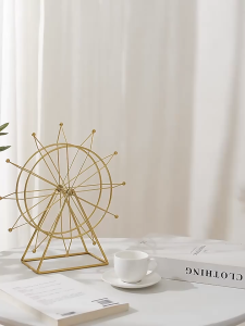 Modern Minimalist Ferris Wheel Rotating Decor for TV Cabinet & Office Desk with Lighting