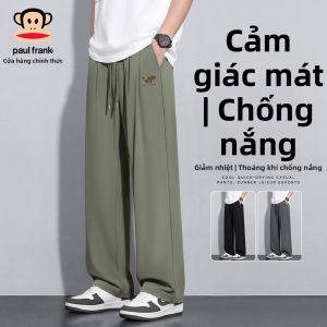 Paul Frank | Quần Dài Chân Rộng In Caro Mỏng Phong Cách Đơn Giản Mùa Hè