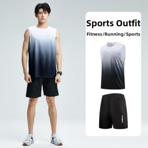 BURUITE | Ice Silk Quick Dry Mens Sports Set Summer