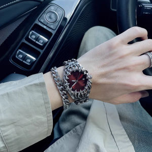 Đồng Hồ Đeo Tay Ba Chiều Thời Trang Phong Cách Alabaster Retro Y2K Âu Mỹ Đồng Hồ Đeo Tay Thạch Anh Hình Đặc Biệt Để Mặc Thường Ngày