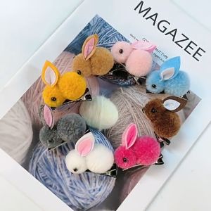 JEPITAN RAMBUT ANAK PEREMPUAN LUCU MOTIF KELINCI JEPIT HAIRPIN RABBIT BUNNY BULU LEMBUT CANTIK