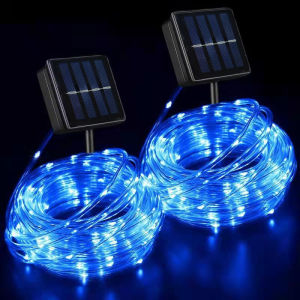 Solar Flexible Tube Lights Outdoor LED Hose String Lights 8 Lighting Modes Party Garden Yard Wedding Festival Tree Decoration