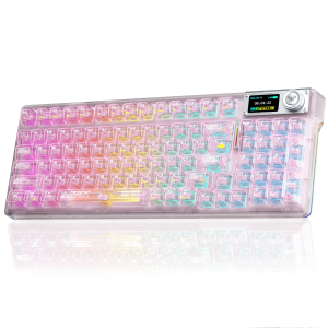 AULA | Aula F98Pro V3 Wireless Mechanical Keyboard with Screen & Knob Tri-Mode Hot Swappable Computer Keyboards 10000mAh Battery RGB