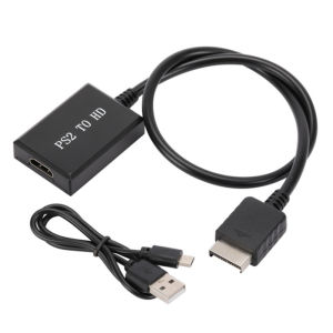TABLLYUGE PS2 to HDMI-compatibale Audio Video Converter Adapter With USB Power Cable For HDTV PC Full HD PS2 to HD Cable Adapter