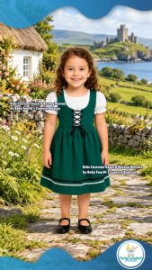 United Nation Ireland Germany Austria Dress Costume for Kids Girl National Attire for UN Events